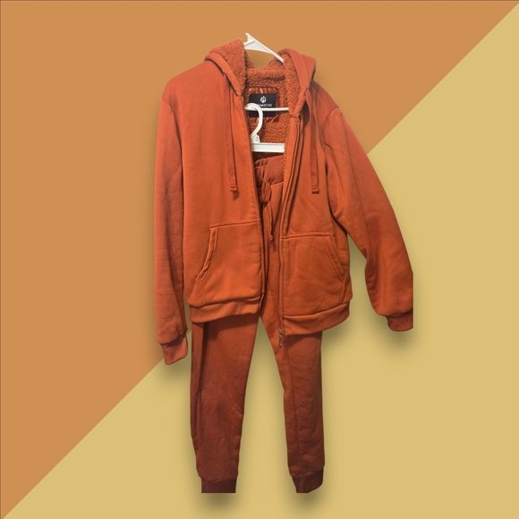 Pants - Orange Hoodie and Jogger Set